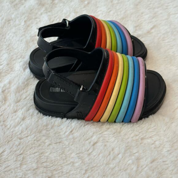 Mini Melissa Rainbow Slides sz 5 Baby Girl Sandals - Picture 5 of 6